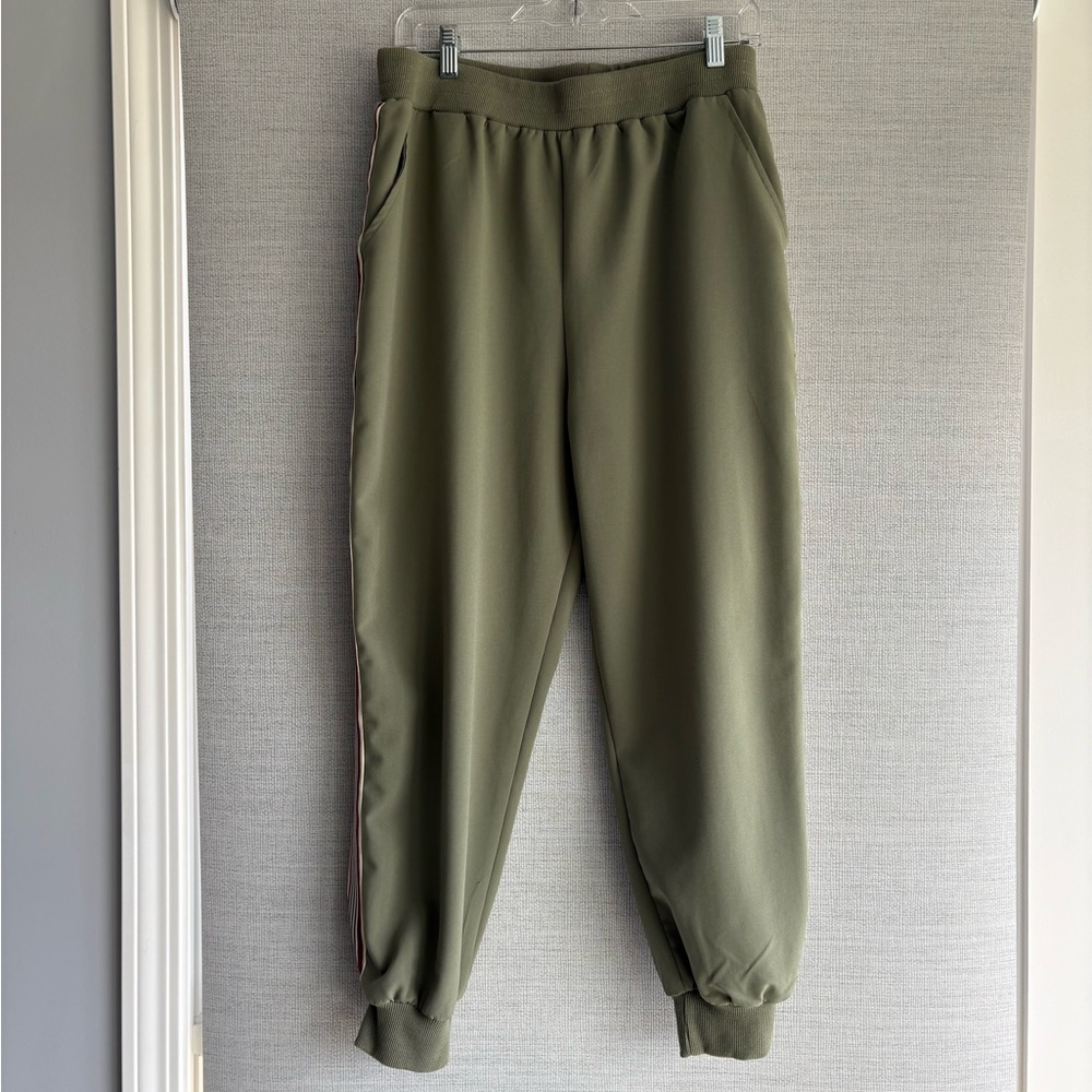 bishop + young Olive Green Track Joggers